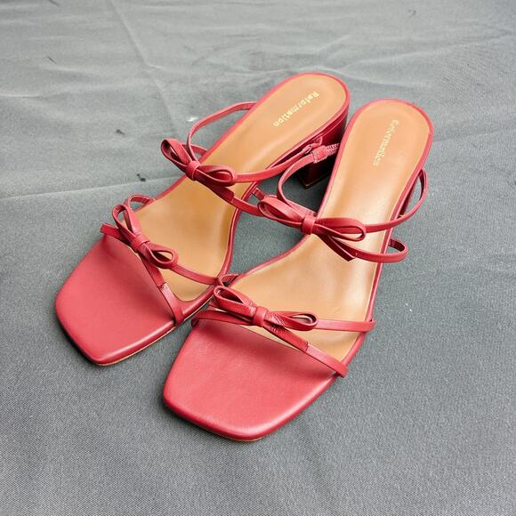 Reformation Elodie Heels Sz 7.5 Strappy Block Heel Sandals - Picture 2 of 6